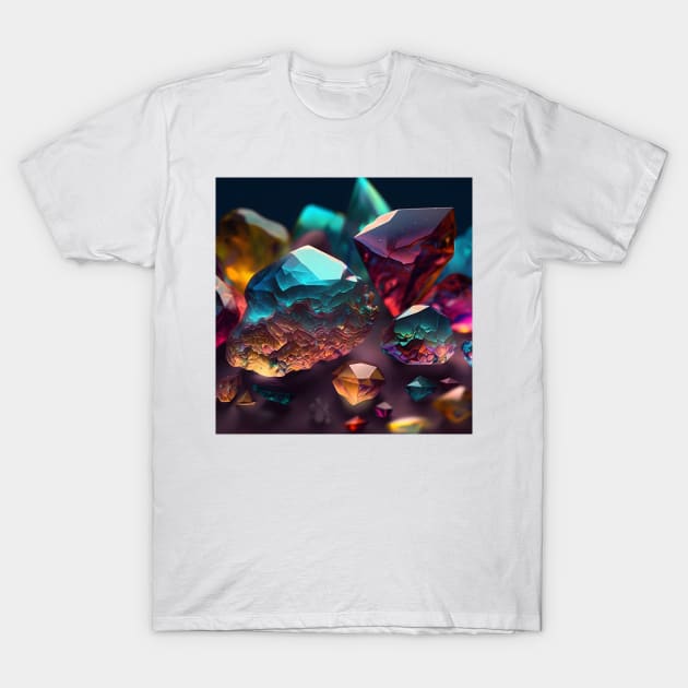 Colorful Crystals T-Shirt by Trippy Visuals